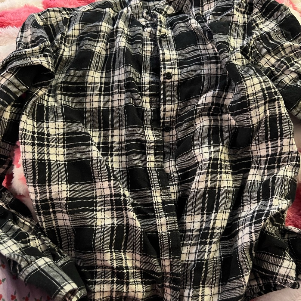 Express Monochrome Plaid Shirt